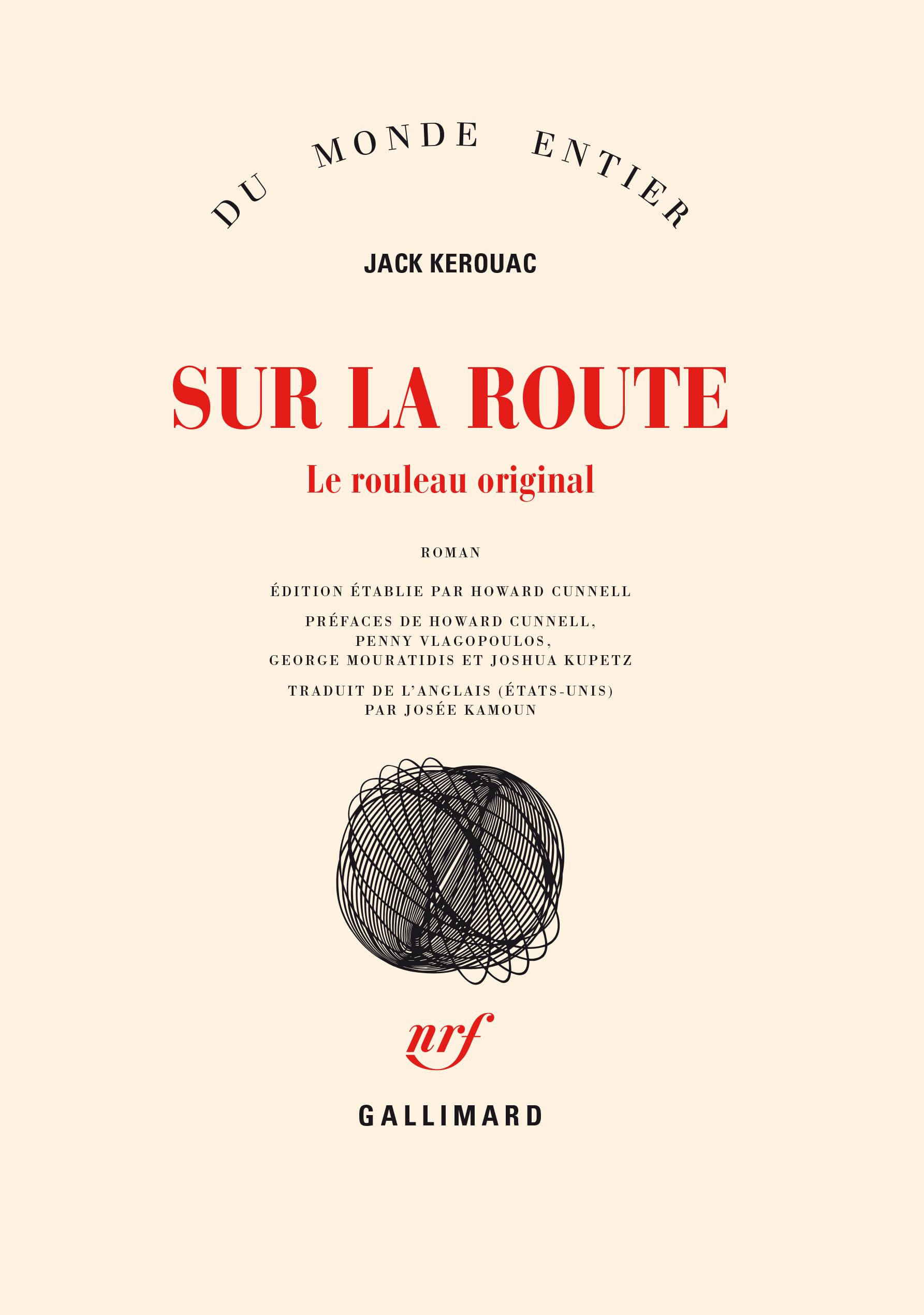 Sur la route: Le rouleau original