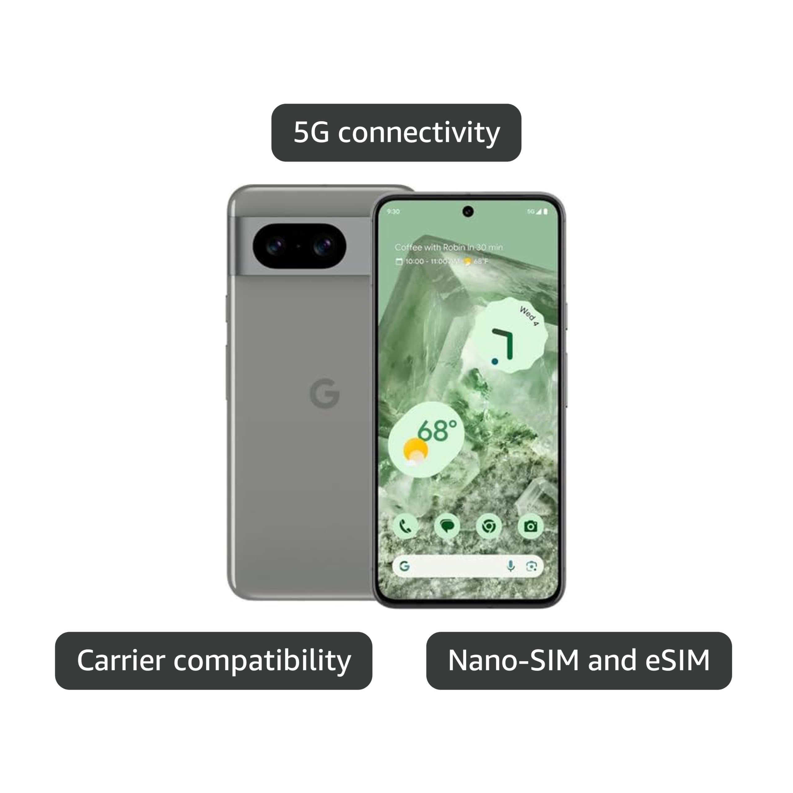 Amazon.com: Google Pixel 8 5G,US Version, 128 GB Hazel - Unlocked Amazon.com: Google Pixel 8 5G,US Version, 128 GB Hazel - Unlocked