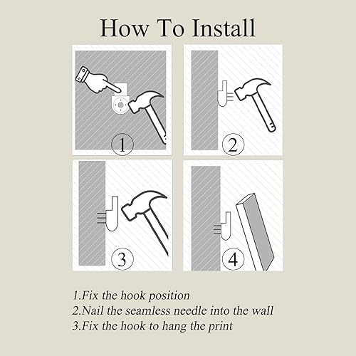 Miniatura 7 de AtterrirArt Arte de pared retro enmarcado en oro, 13 x 16 pulgadas, póster de impresiones de paisaje rústico, decoración estética de habitación de