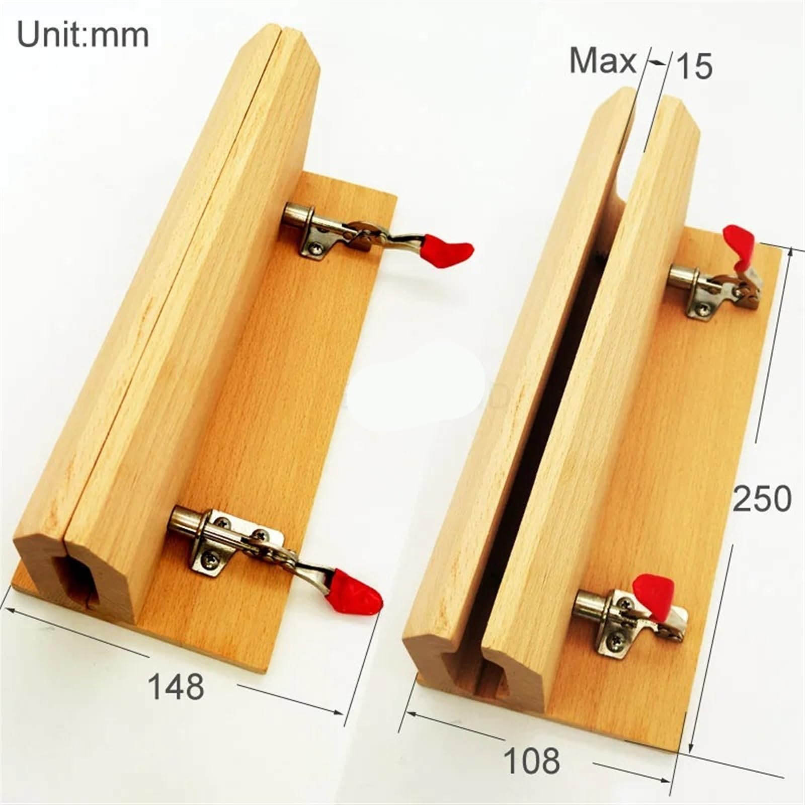 Coser Clip De Madera Herramienta De Sujeción For Costura A Mano Cuero Artesanal, Clip Madera Horizontal Escritorio For Coser Cinturones(50cm wooden clips)