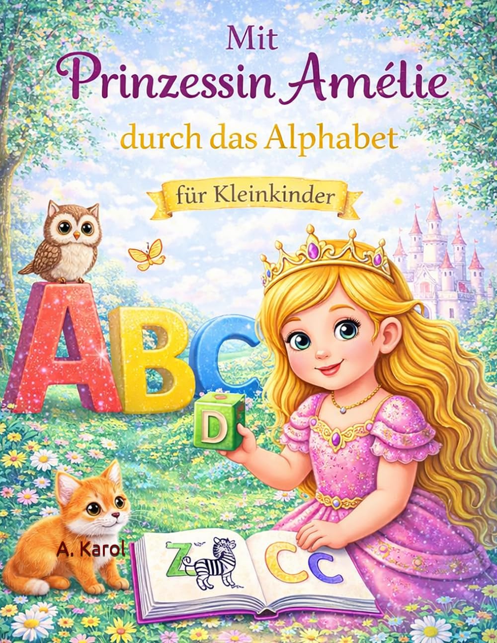Mit Prinzessin Amelie durch das Alphabet: Prinzessinen Lernbuch und Ausmalbuch für Kleinkinder ab 3 Jahre | Buchstaben, Buch für Kinder zum ABC lernen ... über den Alltag einer Prinzessin)