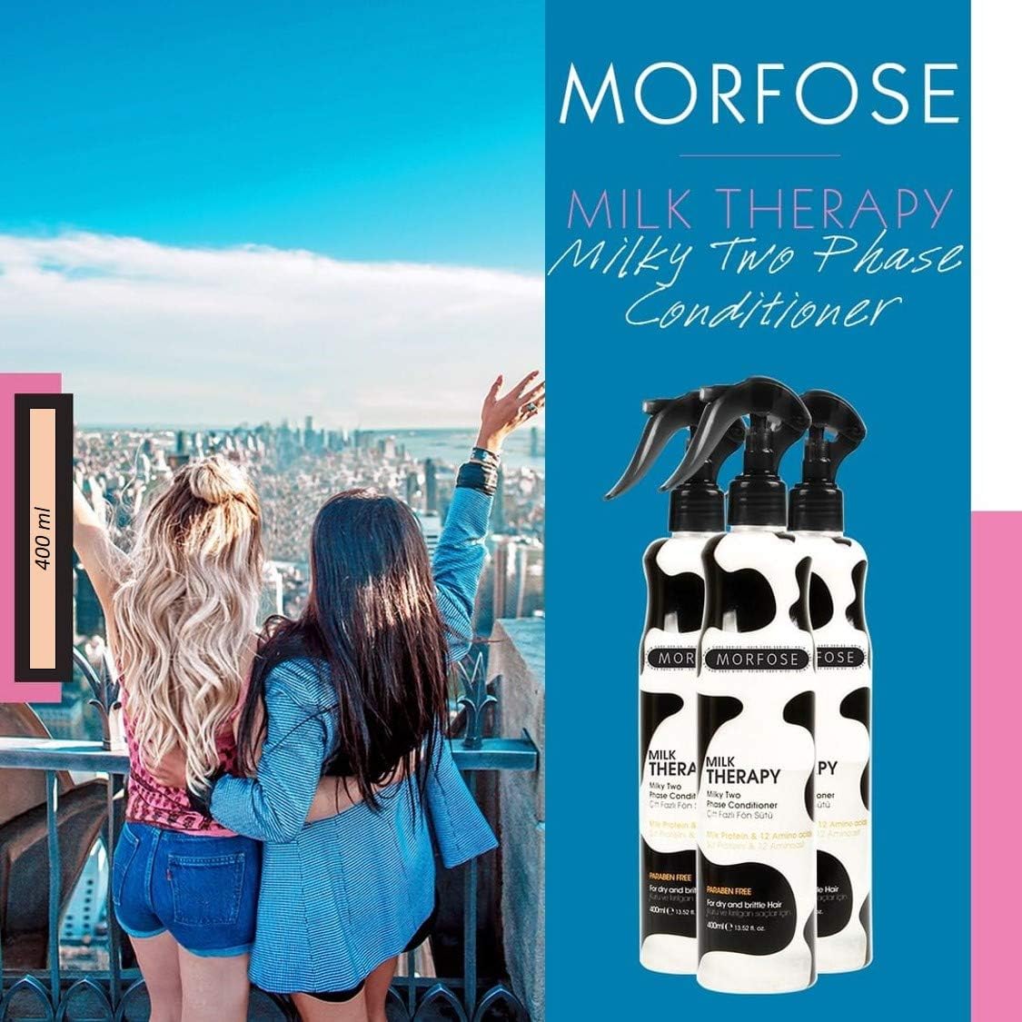 Morfose Milk Therapy Balsamo 2 fasi, 3 x 400 ml