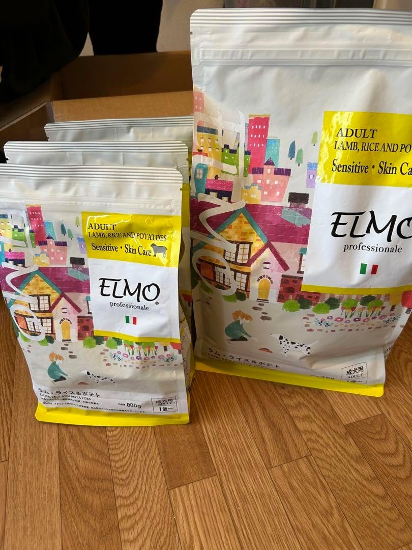 エルモ ドッグフード サーモン・ライス成犬用3kg （1袋）➕800g （3袋