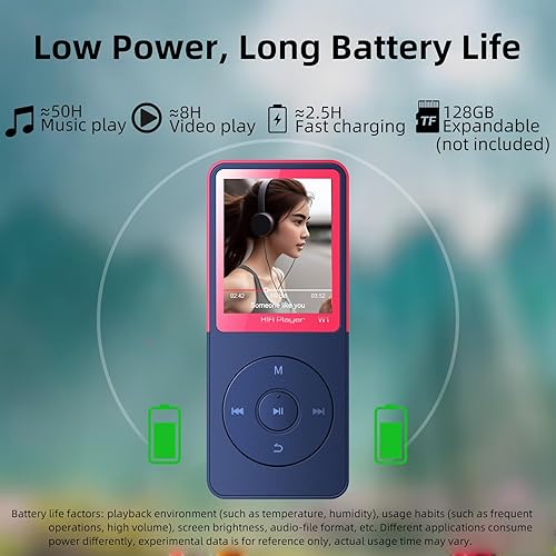 Miniatura 20 de Reproductor Mp3 Bluetooth, reproductores MP3 portátiles clásicos para niños, reproductor de música de alta fidelidad con Bluetooth, reproducción