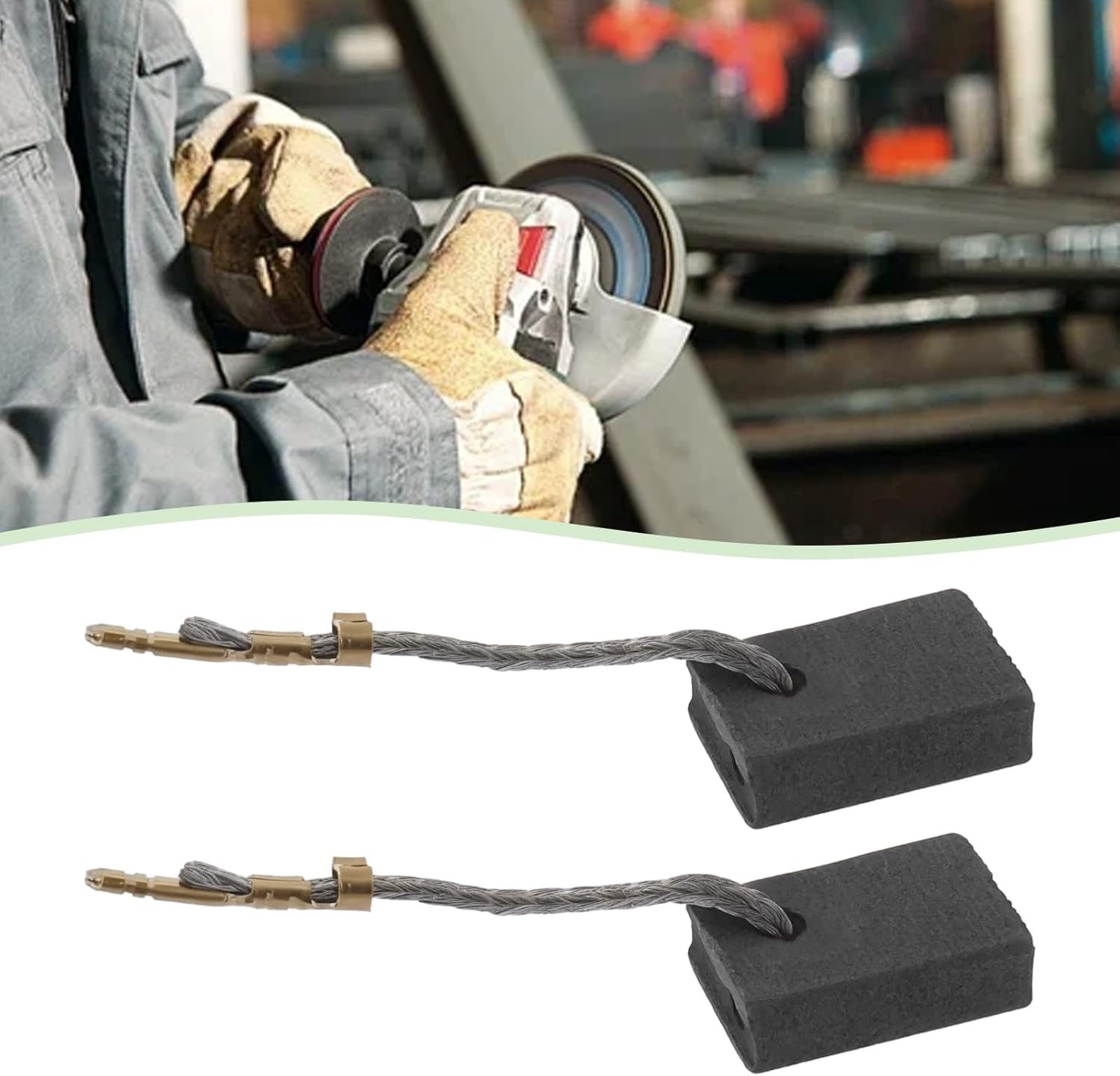 4Pcs Quick Angle Grinders Carbon Brush Replacement Part 316055200 Compatible with Metabo W9-115 Quick and WP9-125 Quick(15.4x10x4.9mm)