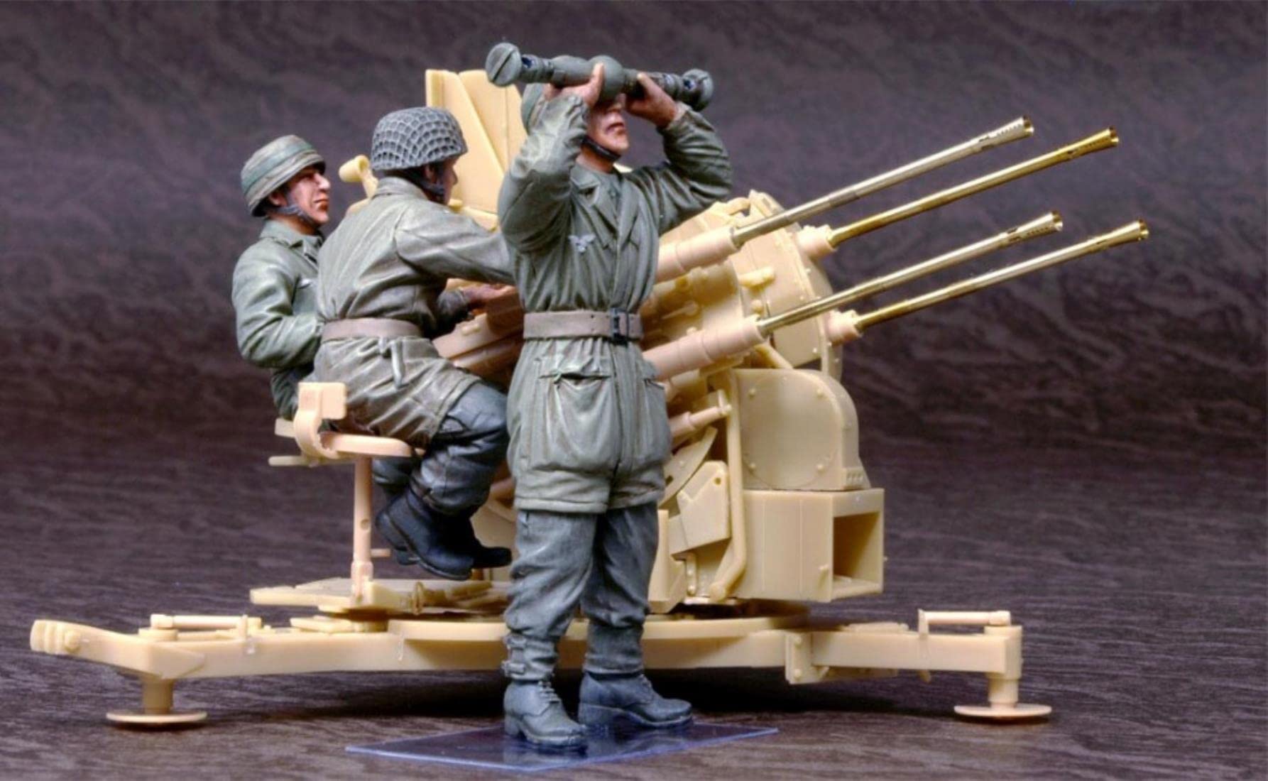 PANGCHENG 1/35 Paracadute Operativo Flak 38 4 Figure Figura storica in Resina Figura Kit in Resina Non assemblato Non Verniciato