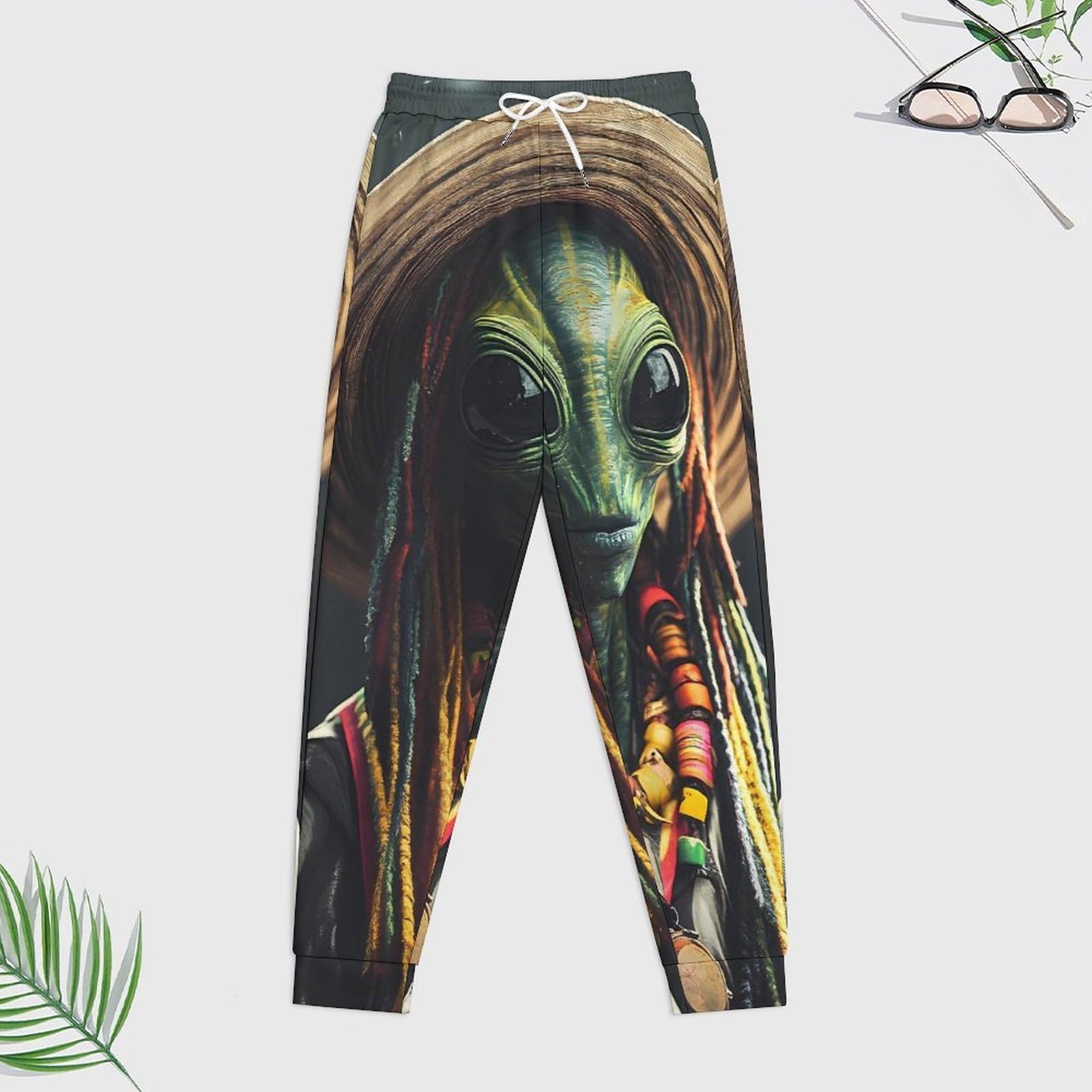 Aliens Reggae - Tuta da uomo alla moda, felpa con cappuccio e pantaloni da jogging, set completo per palestra e corsa