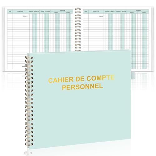 1 Cahier de Compte Personnel à Spirale 80 Pages 21x19cm