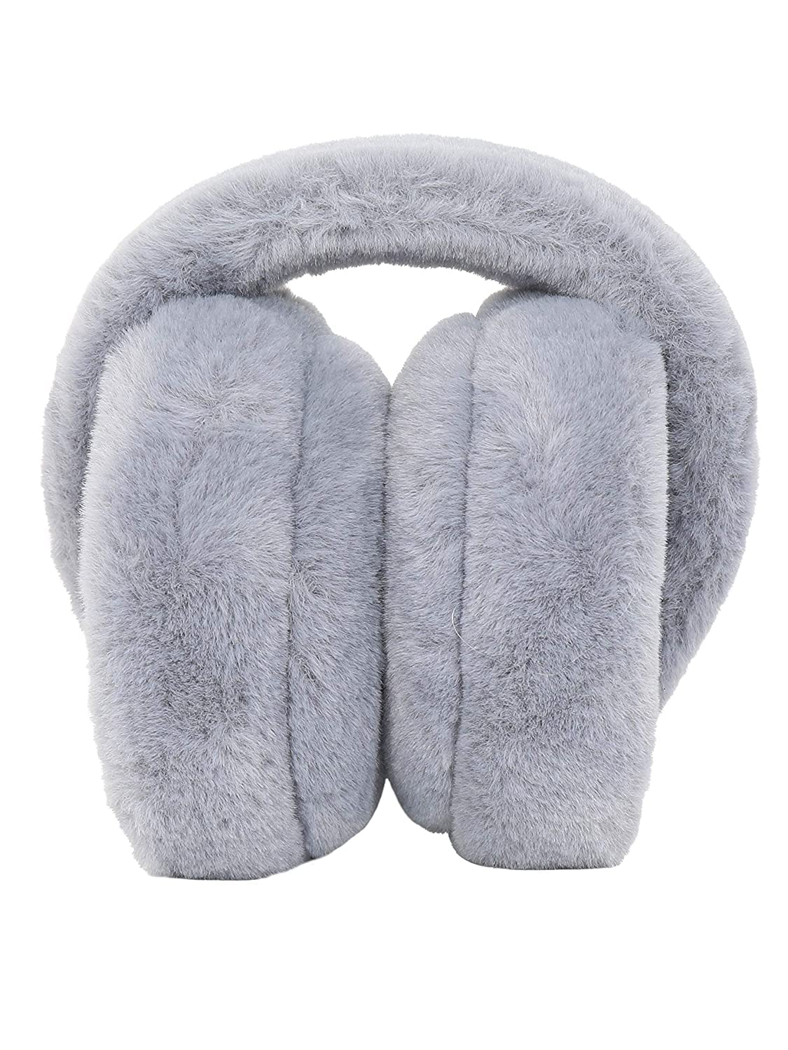 Winter Earmuffs for Women's & Girl's Winter Ear muffs Large Over Ear Foldable EarMuff (Grey)-image-11