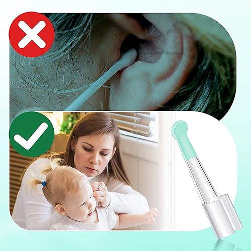 Miniatura 9 de Nuanchu 16 puntas de repuesto para cucharas de oído, puntas de limpiador de oídos, puntas de repuesto para eliminación de cera de oídos, juego de