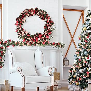 Amazon.com: 8 Pcs 65.6FT Flower Garland,Rose Garland