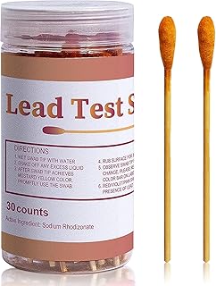 Lead Paint Test Kit with 30 Pcs Lead Testing Swabs - Suitable for All Painted Surfaces, Dishes Toy Jewelry Metal Ceramics Wood - Rapid Test Results in 30 Seconds - Lead Test Kit for Home Use (30 Pcs)