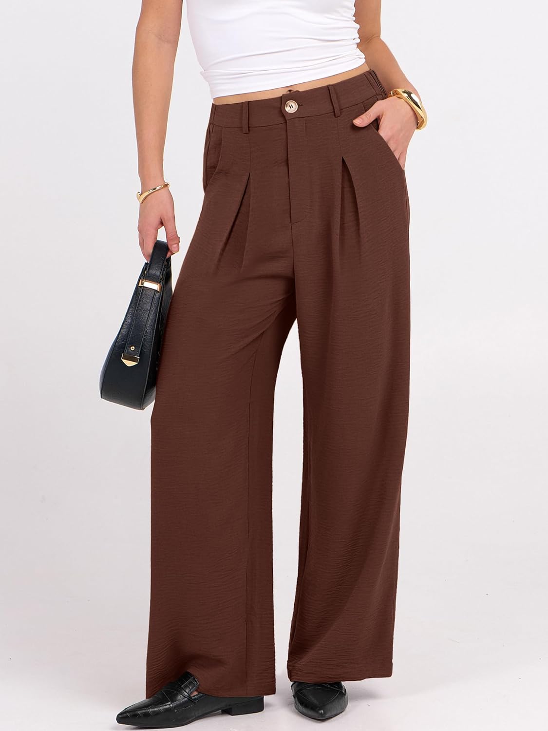 ANRABESS Women Wide Leg Dress Pants 2026 Summer High Waisted Business Casual Work Trousers Dressy Office Palazzo Pants Slacks - Image 6