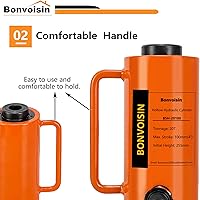 Vista 4 de Bonvoisin 20T cilindro hidráulico hueco de 4 pulgadas Jack Porta Power Ram cilindros de elevación de efecto simple 4 "carrera para maquinaria