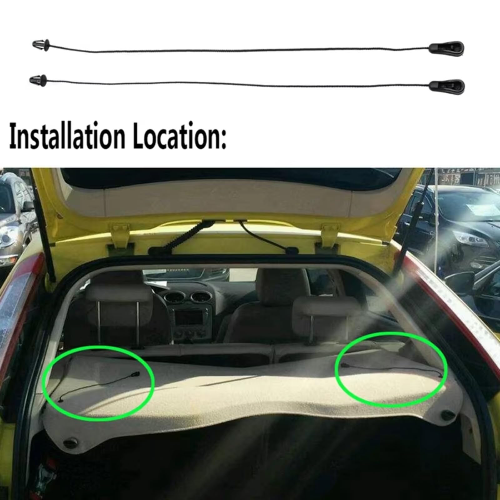 Trasero Maletero Cuerda Compatible Con Ford Para Focus 2 MK2 Hatchback 2004-2011 Interior Del Automóvil Tonneau Trasero Paquete Estante Cubierta De Cuerda Bandeja De Sujeción Cable 4M51A46538AB