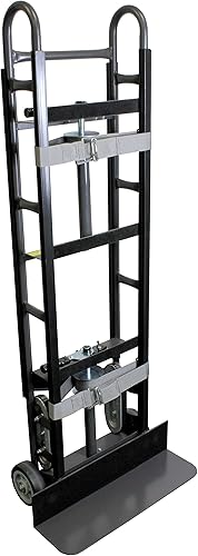 Miniatura 10 de USCC - Camión de mano de acero - Carretilla de mano resistente de 1000 a 1200 libras - Carretilla de mano para electrodomésticos con sistema de