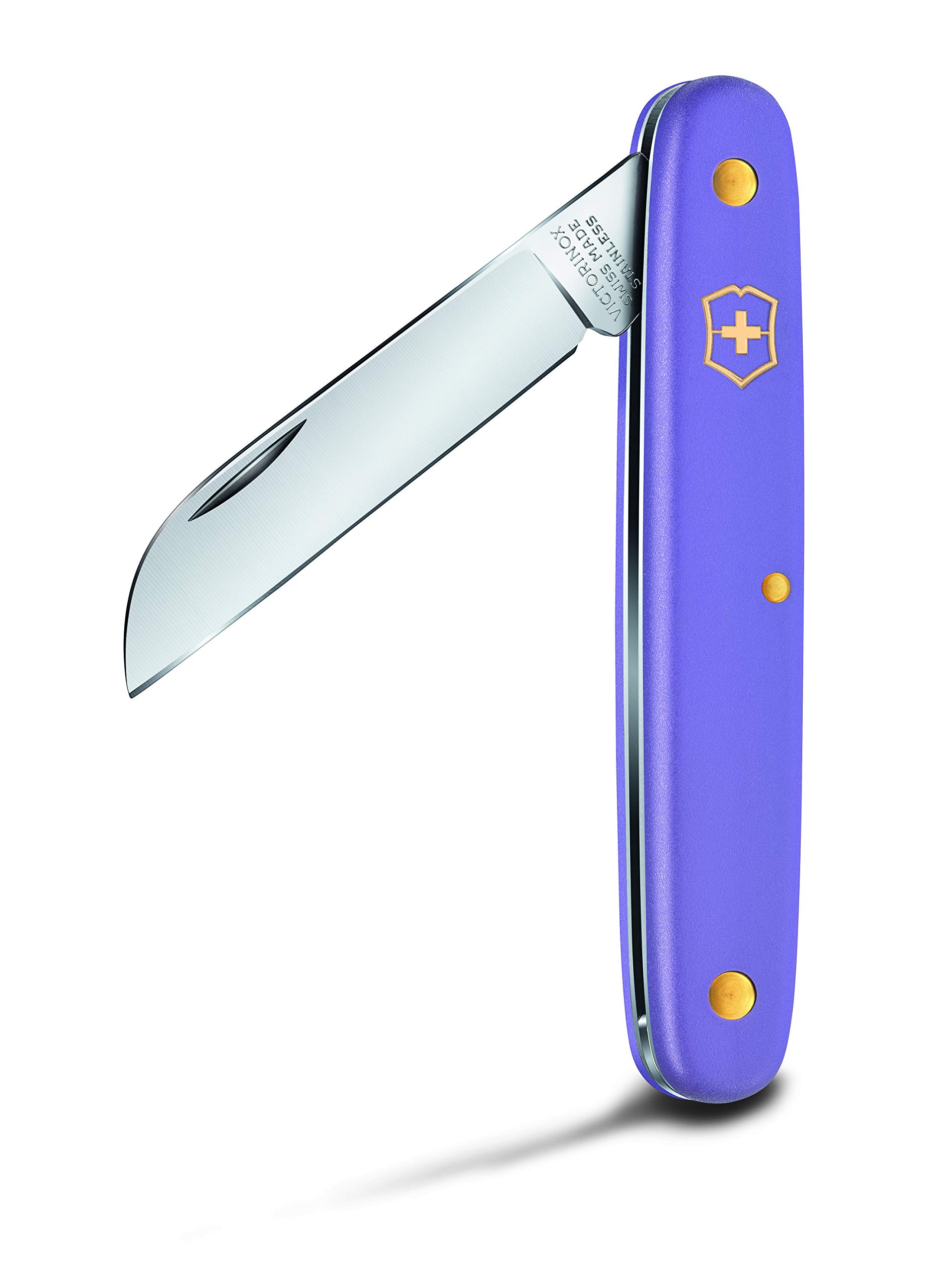 Victorinox Garden Floral Knife, Swiss Made, Straight Blade, Stainless Steel, Purple
