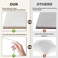 Vista 4 de Muzilife Marco de Fotos Shadow Box de 11x14 pulgadas con Tablero de Lino - Madera Profunda y Vidrio Templado, Estuche Rústico de Exhibición Listo