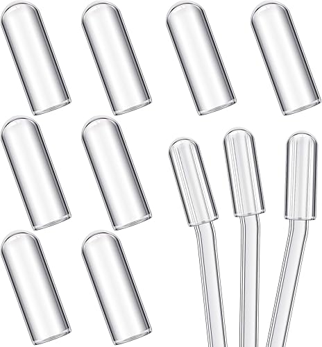 10 puntas de vidrio para pajillas, tapas transparentes, a prueba de polvo, para varios estilos de pajitas (0.472 pulgadas)