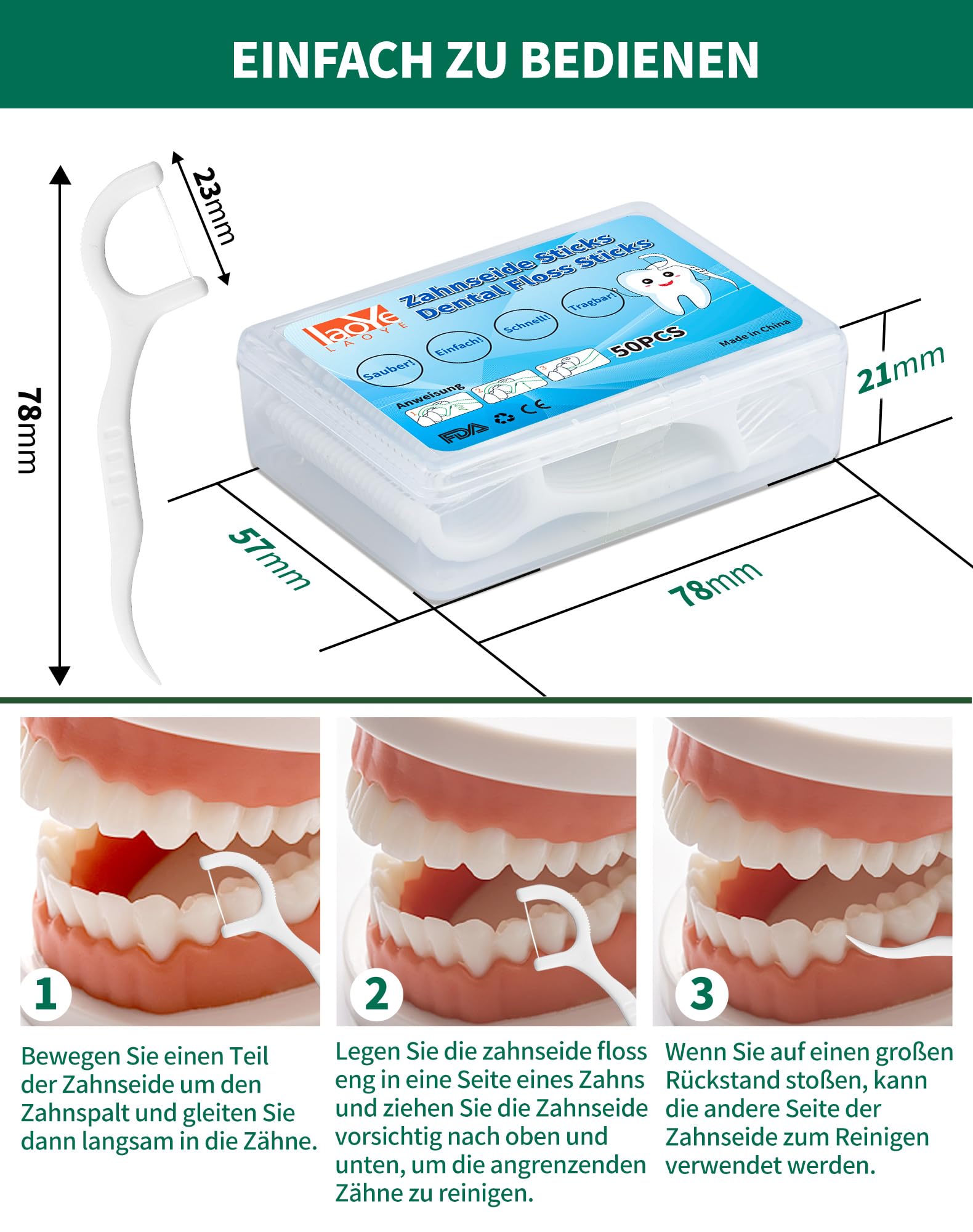 Filo Interdentale 400 Pezzi Fili Interdentali per la Cura dei Denti con Stuzzicadenti, Filo Interdentale Usa e Getta per la Pulizia dei Denti Mantiene La Bocca Fresca e Pulita per Tutta Famiglia