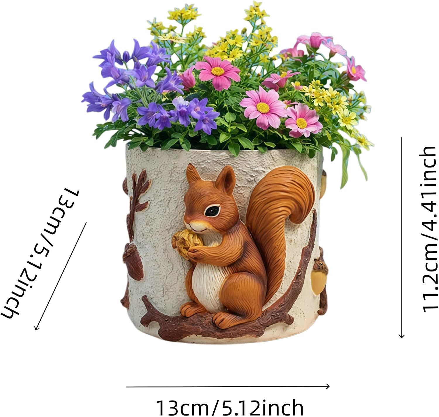 Cute Squirrel Succulent Planter with Drainage Hole, Unique Garden Plant Pots for Indoor/Outdoor Plants, Plant Gifts for Mother's Day, Birthday, Christmas image 3