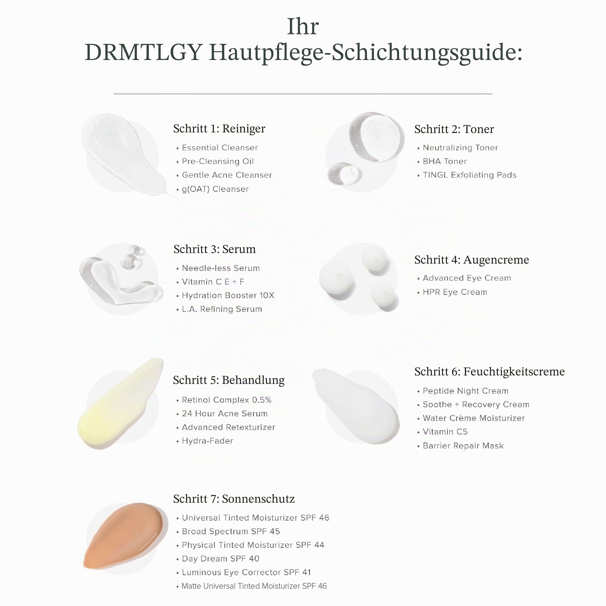 DRMTLGY Nadelloses Serum - Feuchtigkeitsspendendes Gesichtsserum mit Hyaluronsäure, Peptiden & Ceramiden - 30ml