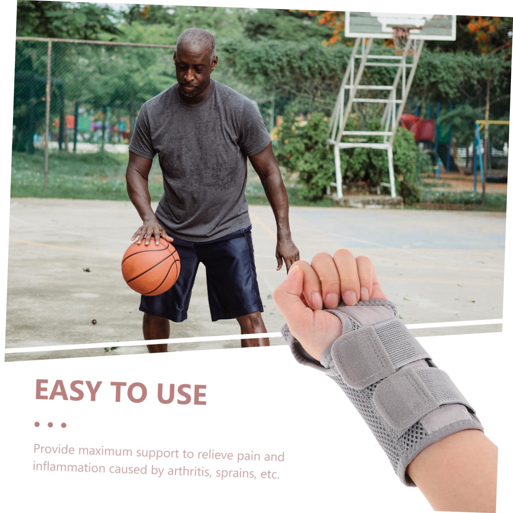 GOOHOCHY Wrist Brace for Sports Wristband for Men Adjustable Wrist Support Right Hand