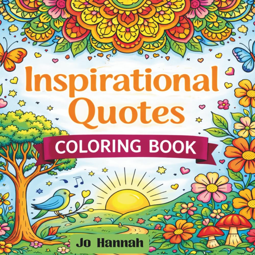 Inspirational Quotes Colouring Book