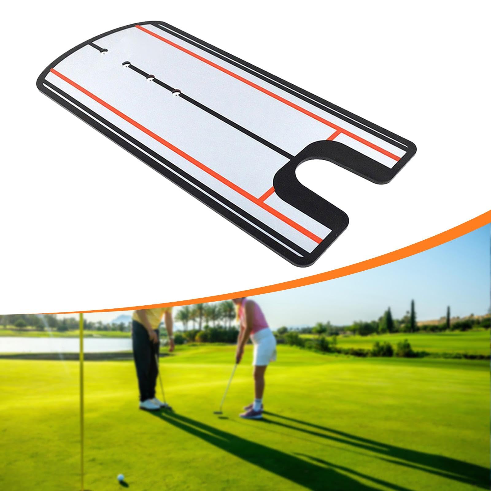LOVIVER Specchio per l'allineamento del Putting nel Golf, ausilio per l'allenamento per Principianti, Attrezzatura per l'insegnamento e la Pratica