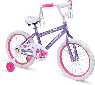 Girls Bike 18-20 Inch Kids Bike with Removable Training Wheels, Adjustable Seat, Children's Bicycle for Boys Girls Ages 4-14 Years