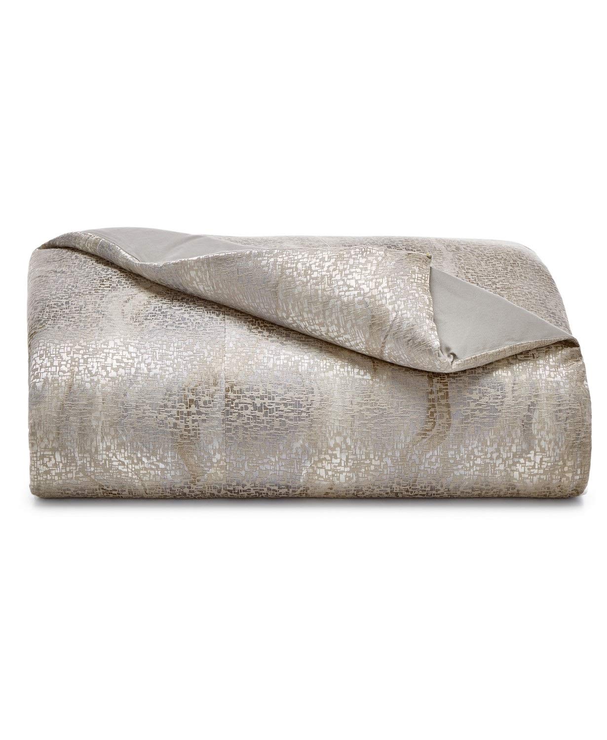 Hotel Collection Terra Woven Jacquard King Comforter Grey / Taupe