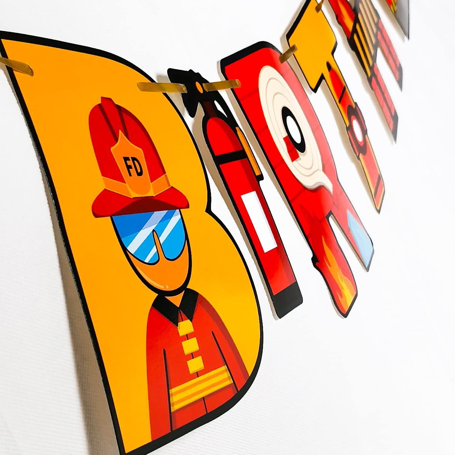 Guirlande Lettres Happy Birthday Sam Le Pompier Pour L'anniversaire De