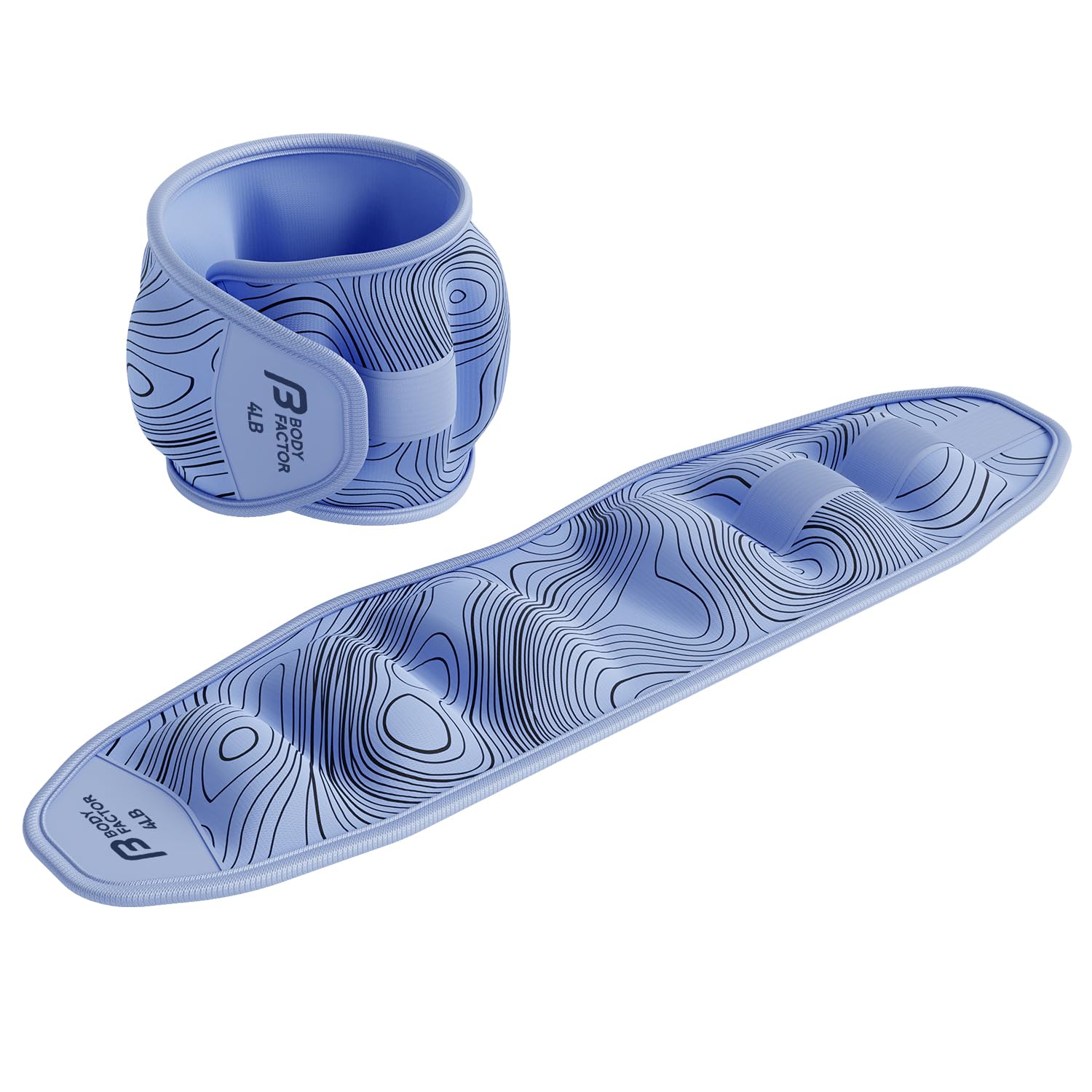 Body Factor Wrist Ankle Weights for Women，Arm & Leg weights for Walking, Set of 2(1 lb/2 lb/3lb/4lb/5lbs Each), Comfortable Wrist and Ankle Weights for Running, Yoga, Dance, Pilates