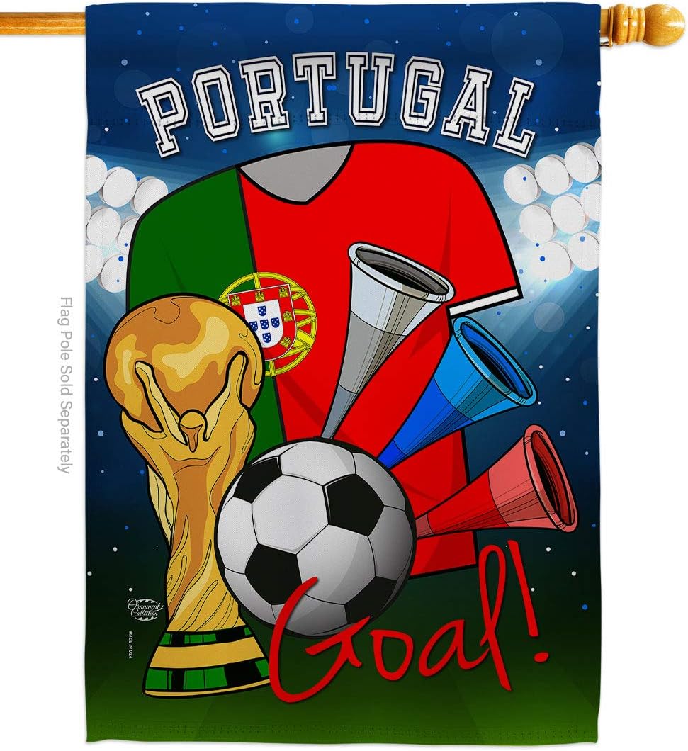 World Cup Portugal Flags Portuguese Banner Room Wall Art Patio Porch Lawn Garden Flag Outdoor Decorations Tapestry Yard Signs FIFA Gifts Sports Fan Trophy Soccer Game Football Made In USA