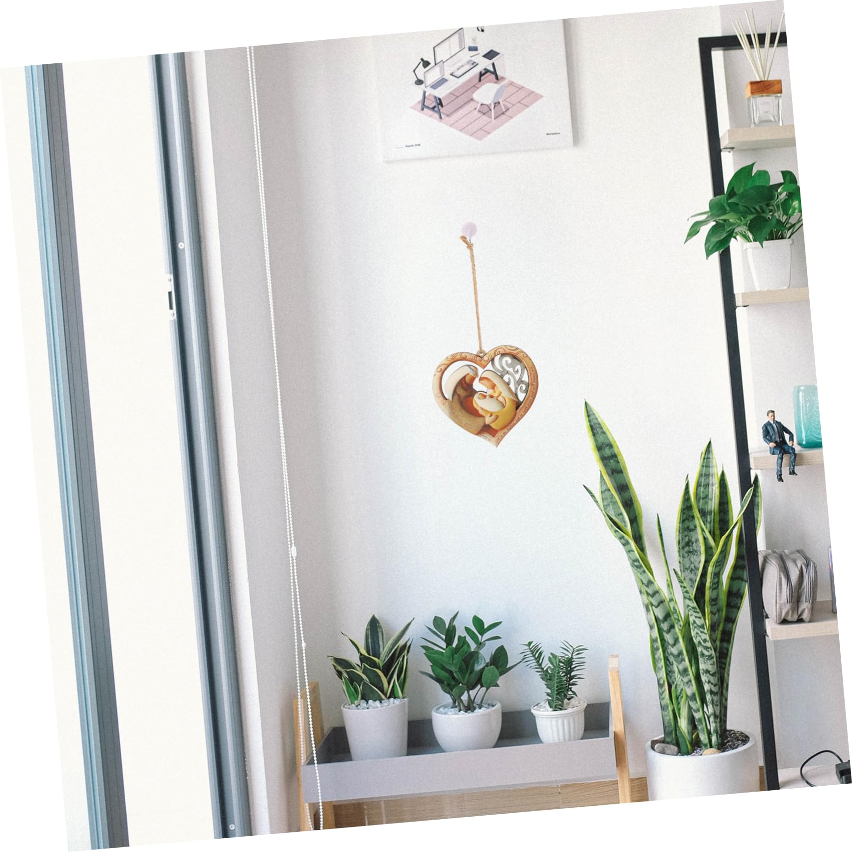 GALPADA 3stücke Holzanhänger Mit Liebevollem Herzen Und Familienfiguren Wanddeko Für Jedes Zimmer Für Wohnzimmer Kinderzimmer Büro Und Mehr Natural Wood Material Schlichte Eleganz