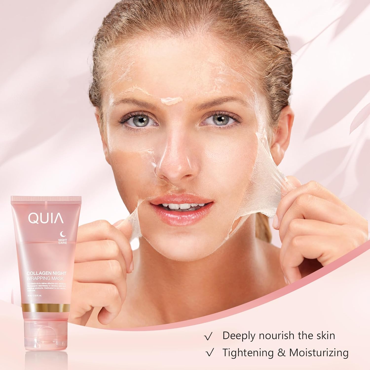 Quia Korean Face Mask, Collagen Peel Off Mask, Face Peel Mask for Skin Care - Korean Beauty Face Mask - Image 3