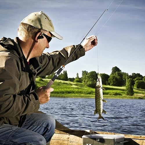 Miniatura 8 de IMIKEYA Caña de pescar telescópica en hielo para jóvenes, herramienta de aparejos compacta y duradera