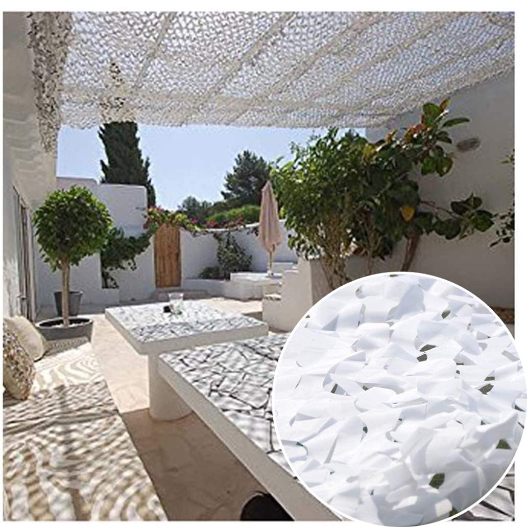 Red De Camuflaje Protector Solar, Caza De Red De Camuflaje, Decoración Militar, Red De Sombra 2M 3M 4M 5M 8M 10M, Varios Tamaños, Blanco