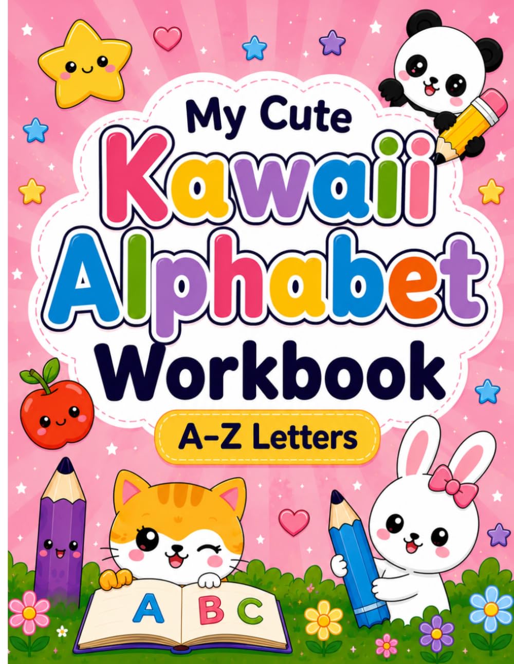 My Cute Kawaii Alphabet Workbook: Trace, Color, Learn & Practice A–Z Letters