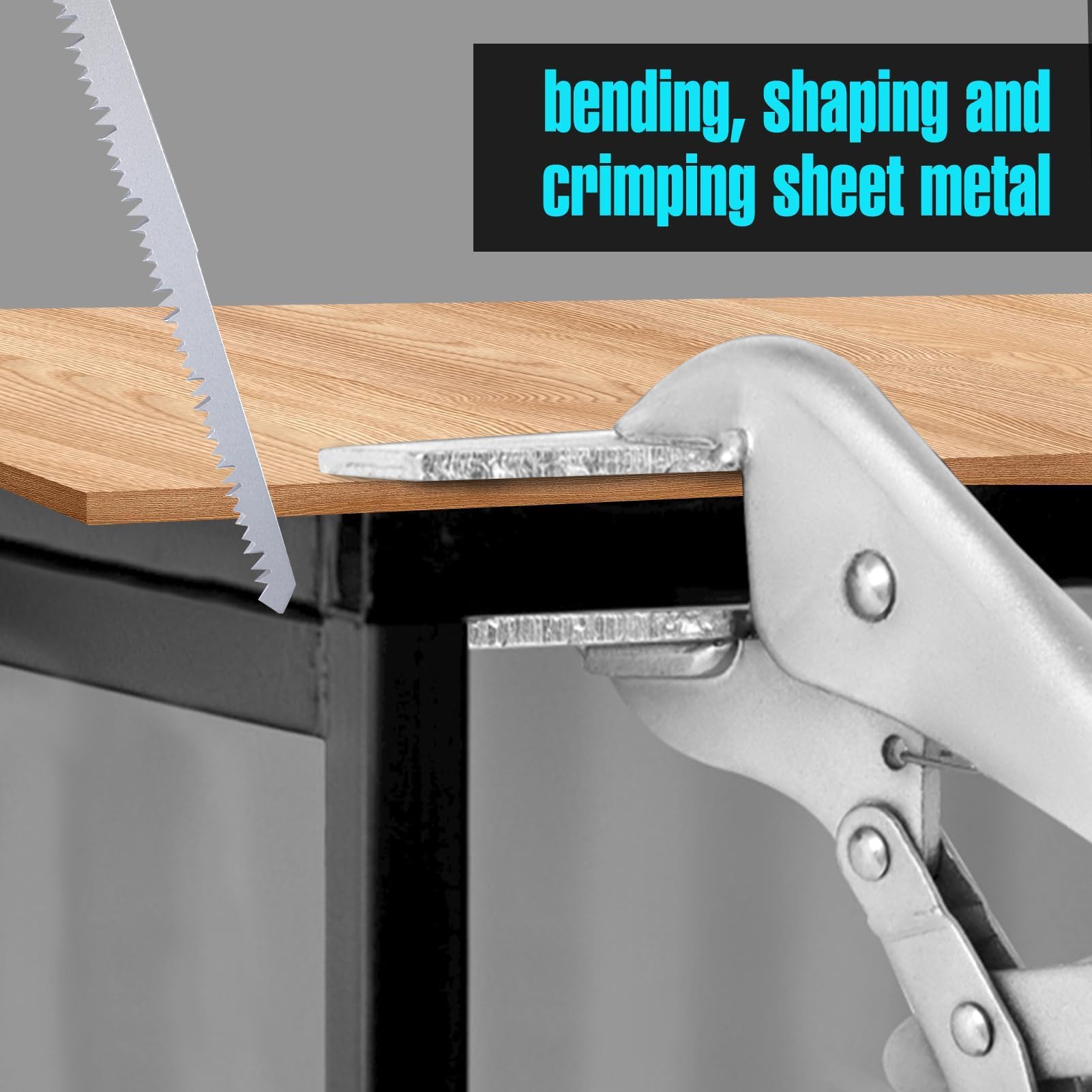 SPEEDWOX 10 Inch Locking Pliers Locking Sheet Metal Clamp Extra Wide Duck Billed Pliers Heavy Duty Sheet Metal Grip Tool Adjustable Opening Welding Plier Vise Grip Clamps - Image 3