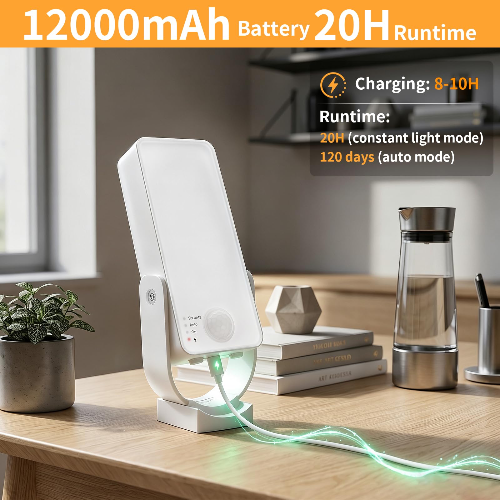 Ricaricabile Applique da Esterno con Sensore IP65 für Esterno