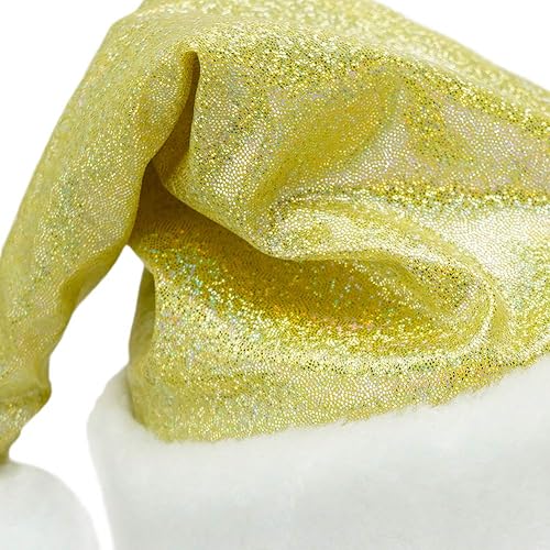 Miniatura 2 de Sombrero de Papá Noel amarillo brillante, divertido disfraz de Navidad para niños y adolescentes