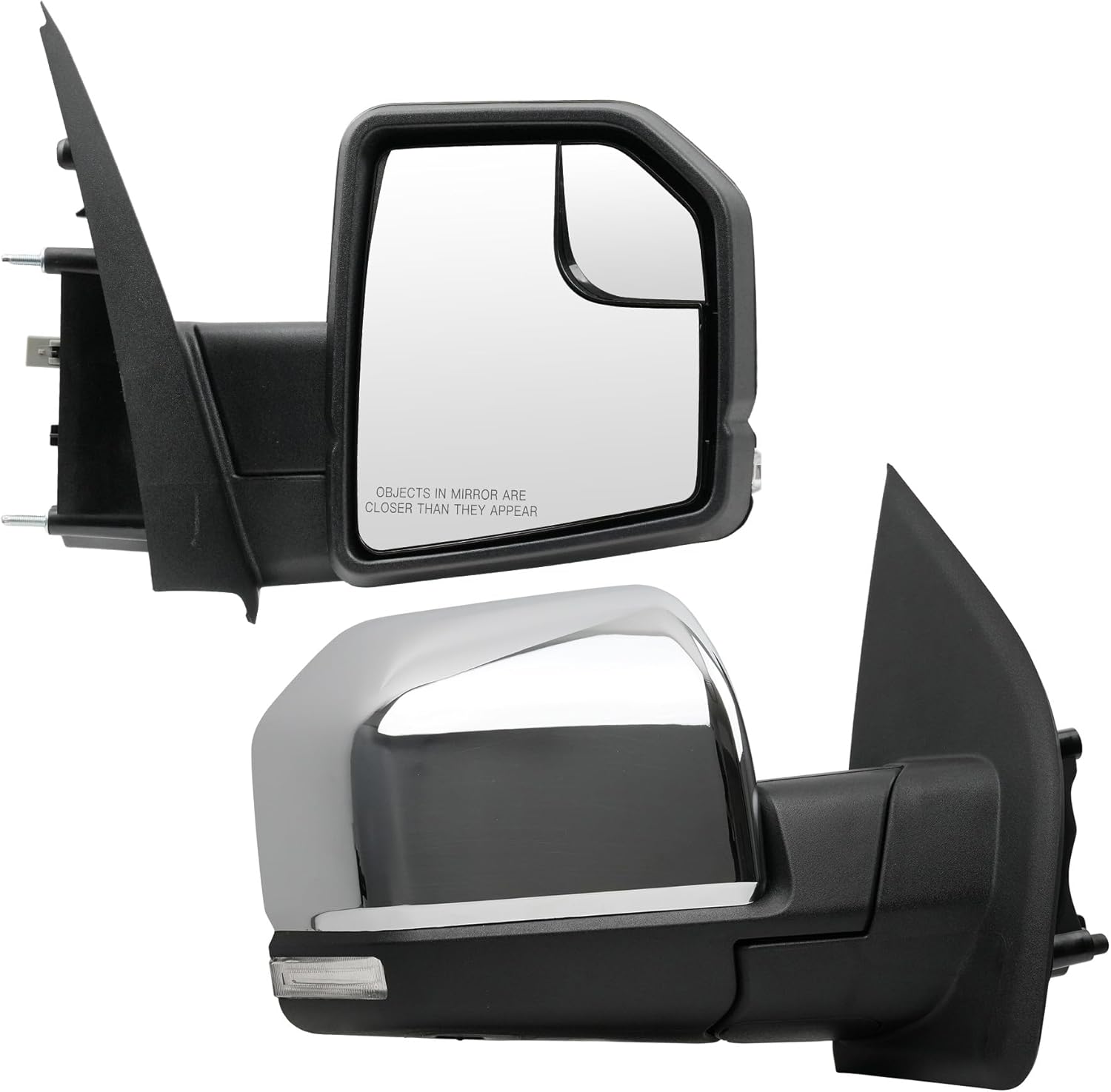 Left Side Mirror for Ford F150 2015 2016 2017 2018 2019 2020，Driver Side View Mirrors with Heated Power Glass, Turn Signal and Blind Spot Mirror Glass, 6 Pins