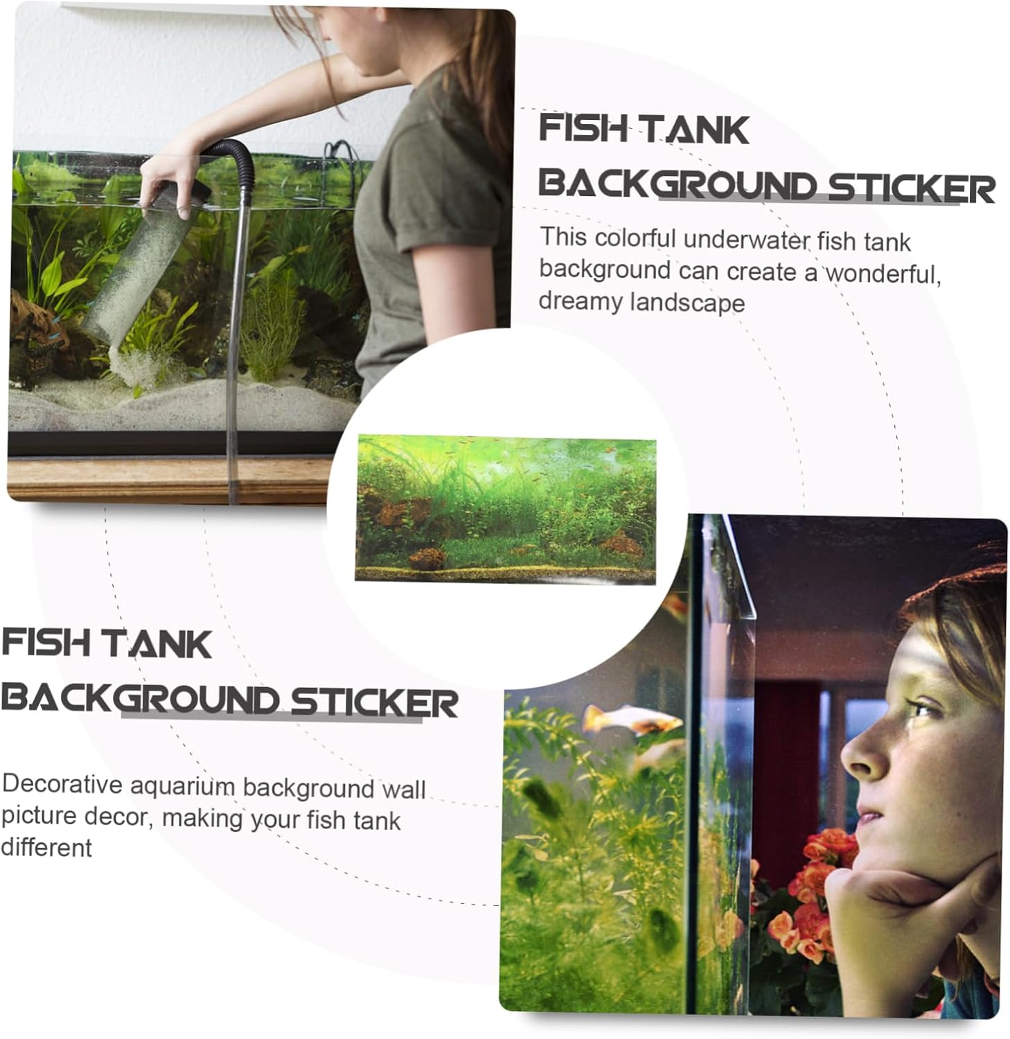 CORHAD Fish Tank Background Sticker Stickers Ocean Stickers Stickers ...