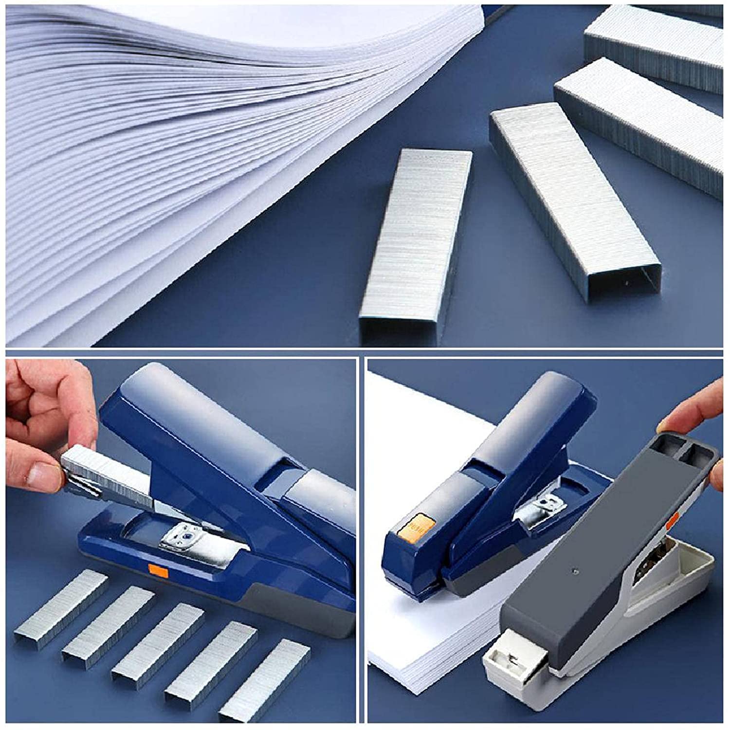 Pinzatrice per Lavoro Scrivania Staples Heavy Duty Staplemb Office Stapler Company School Binding Supplies User-Friendly e cucitrice for Risparmio di manodopera Spillatrice per Scuola