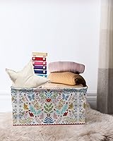 Vista 7 de Boho Flowers Storage Basket for Organizing Shelves, Collapsible Storage Bins Boxes with Handle, Colorful Botanical Butterfly Modern Abstract Art