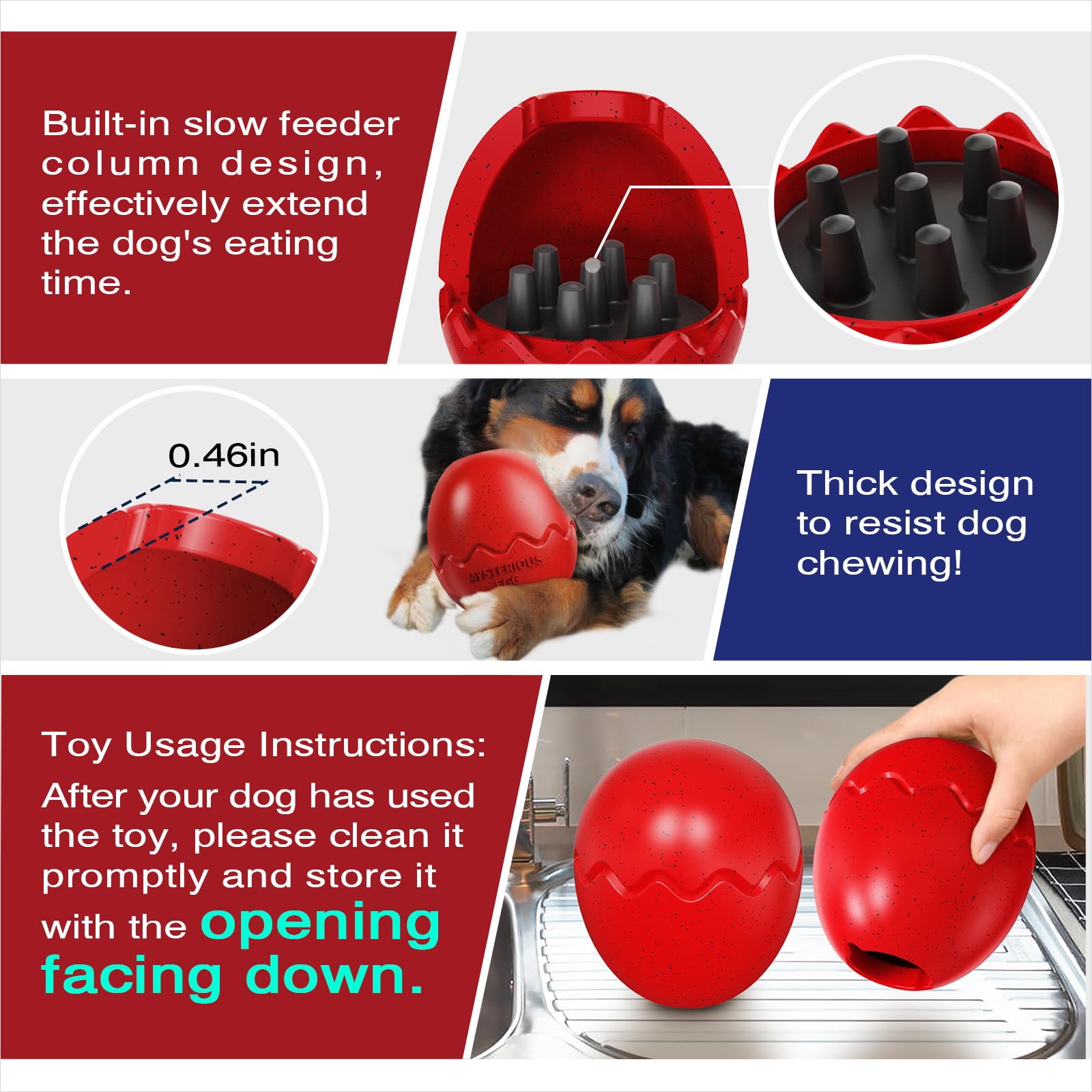TLKNG Juguete clásico para perros para masticadores extra XXL agresivos, indestructible, resistente, duradero, tazas de comida húmeda, dispensador lento, juguetes interactivos para cachorros grandes,