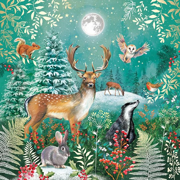 Noel Tatt Charity Christmas Cards Pack of 10 Winter Wonderland Wildlife