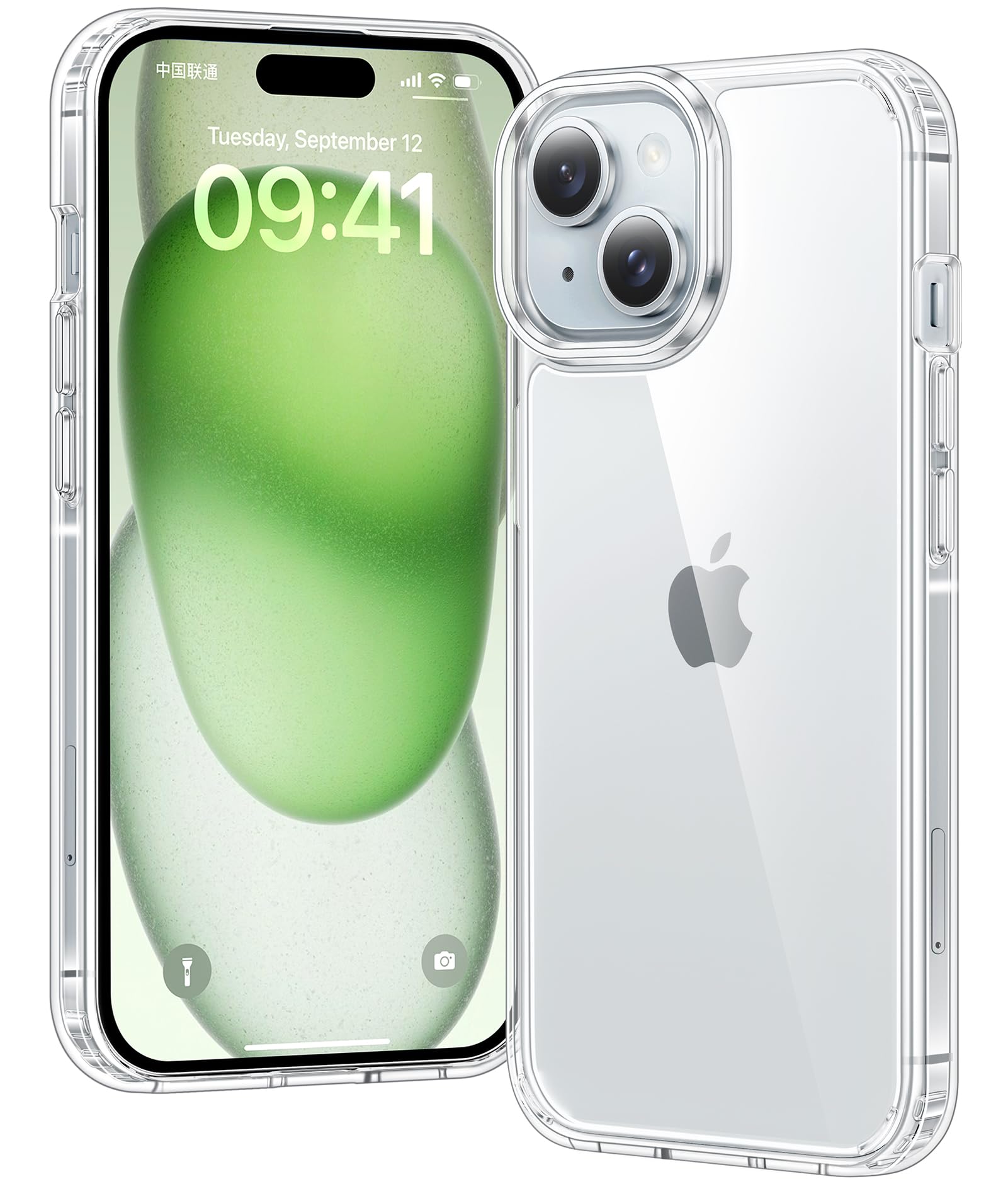 Clear Case for iPhone 15, Ultra Thin, Shockproof TPU Cover, Anti-Yellowing, Crystal Clear, Phone Case for Apple iPhone 15 - Clear — view 624