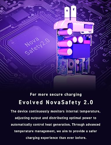 Miniatura 11 de CIO NovaPort Quad II 67W3C1A - Bloque de cargador GaN de 65 W, adaptador compacto de 4 puertos con 3 puertos USB-C y 1 USB-A, carga rápida USBC de